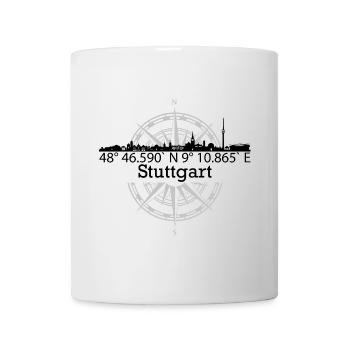 Skyline Stuttgart - Tasse - Weiß - Vorne
