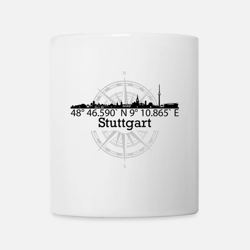 Skyline Stuttgart - Tasse - Weiß