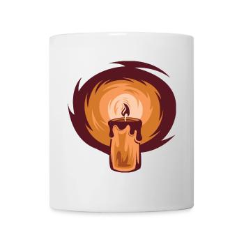 Kerze Scheinen Illustration Symbol Grafik Licht - Tasse - Weiß - Vorne