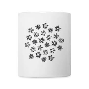Schneeflocken Schnee Muster Schneekristalle Winter - Tasse - Weiß - Vorne