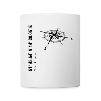 Koordinaten Cottbus - Tasse - Weiß - Vorne
