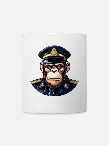 Chimpanzee Policeman - Mug - white
