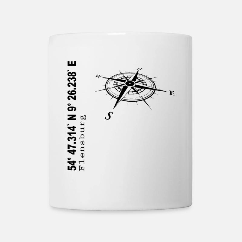 Koordinaten Flensburg - Tasse - Weiß