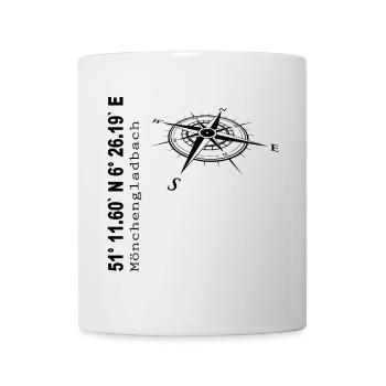 Koordinaten Mönchengladbach - Tasse - Weiß - Vorne