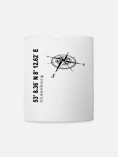 Koordinaten Oldenburg - Tasse - Weiß