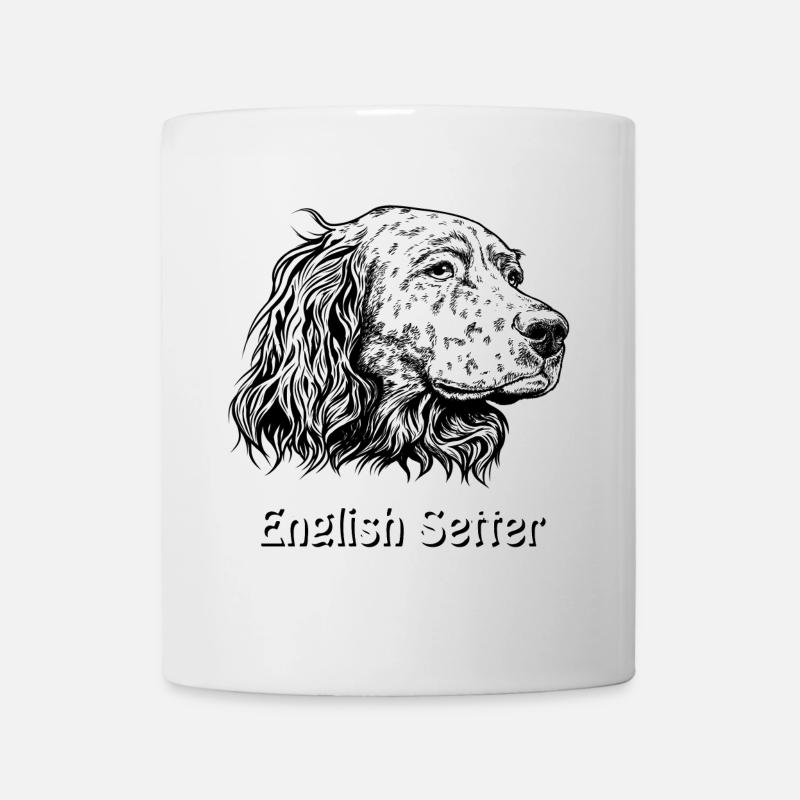 English Setter Portrait - Tasse - Weiß