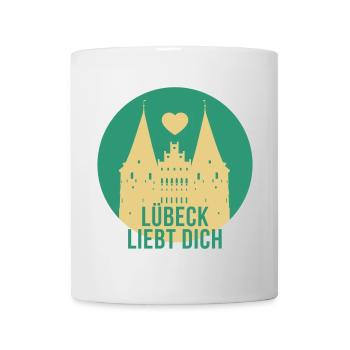 Lübeck liebt dich - Tasse - Weiß - Vorne