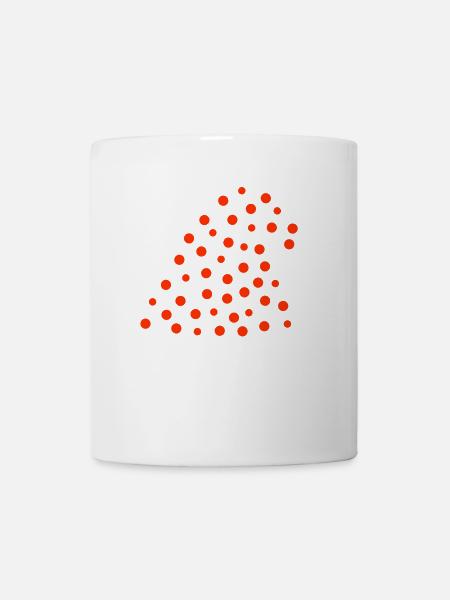 Weihnachtsmütze - gepunktet - Tasse - Weiß