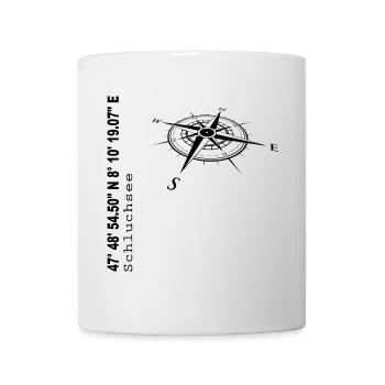 Koordinaten Schluchsee - Tasse - Weiß - Vorne