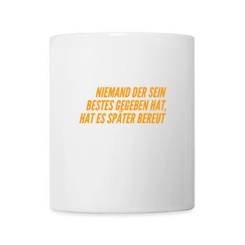 sein Bestes geben - Tasse - Weiß - Vorne