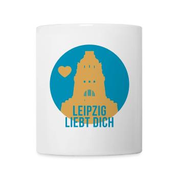 Leipzig liebt dich - Tasse - Weiß - Vorne