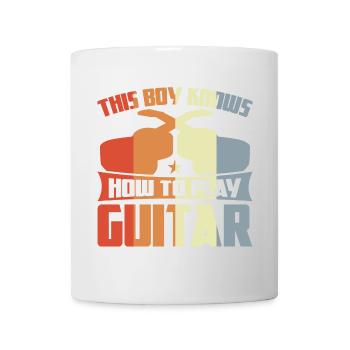 This boy knows how to play the guitar - Mug - white - Front