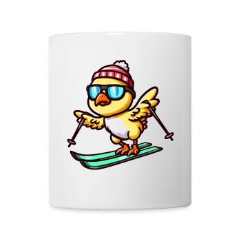Poussins de poulet sur des skis - Cuter - Mug blanc - blanc - Devant