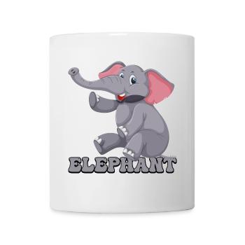Parade ludique d’éléphants - Mug blanc - blanc - Devant