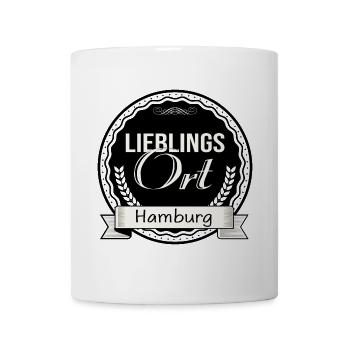 Lieblingsort Hamburg - Tasse - Weiß - Vorne