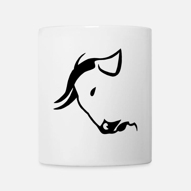 Schwarzer Stierkopf - Tasse - Weiß