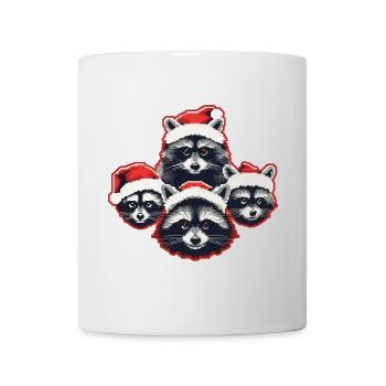 Raccoon Santa Hat Quartet Christmas - Mug - white - Front