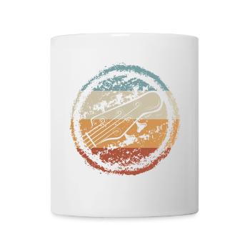 Retro Gitarre Sunset Circle - Tasse - Weiß - Vorne