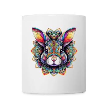 Hase mit Mandalas verziert - Tasse - Weiß - Vorne