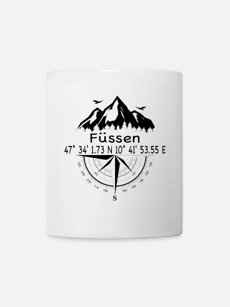 Koordinaten Füssen - Tasse - Weiß