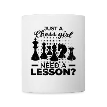 Drôle de fille d’échecs - Mug blanc - blanc - Devant