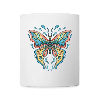  Schmetterling in Wasserfarben - Tasse - Weiß - Vorne