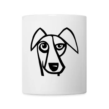 Lustiger schwarzer Hund - Tasse - Weiß - Vorne