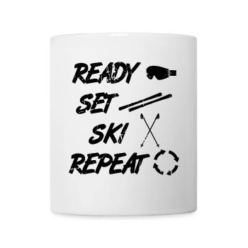 Drôle de dicton de skieur - Mug blanc - blanc - Devant