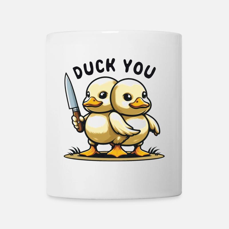 Duck You Funny Animals - Mug - white