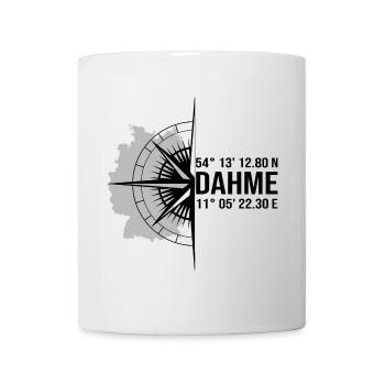Koordinaten Dahme - Tasse - Weiß - Vorne