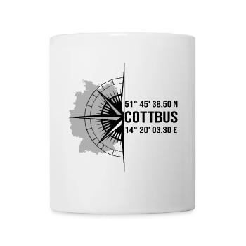 Koordinaten Cottbus - Tasse - Weiß - Vorne