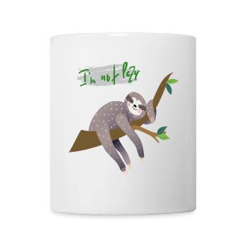 Paresseux, je ne suis pas paresseux - Mug blanc - blanc - Devant