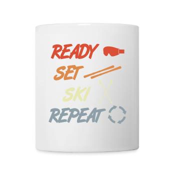 Ready Set Ski Repeat - Mug - white - Front