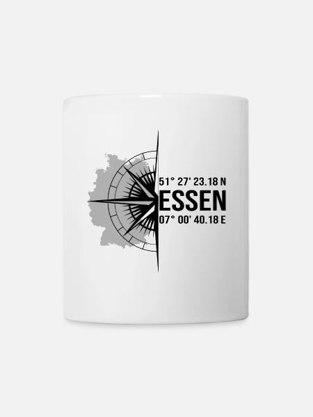 Koordinaten Essen - Tasse - Weiß