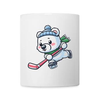 Polar Bear in Ice Hockey - Cool and Sporty - Mug - white - Front