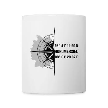 Koordinaten Horumersiel - Tasse - Weiß - Vorne