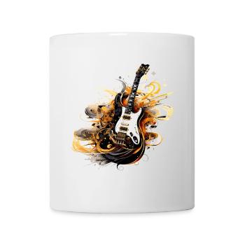 E-Gitarre Splash Gitarrist Musik Instrument Rock - Tasse - Weiß - Vorne