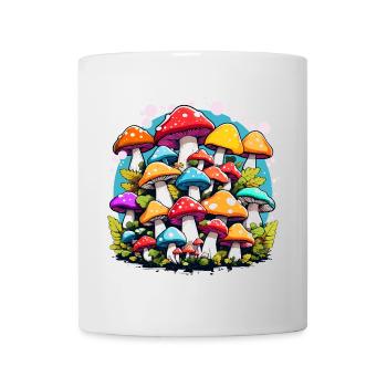 colorful mushrooms, mushrooms, fungi - Mug - white - Front