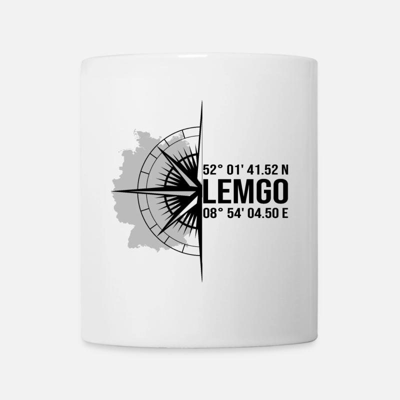 Koordinaten Lemgo - Tasse - Weiß