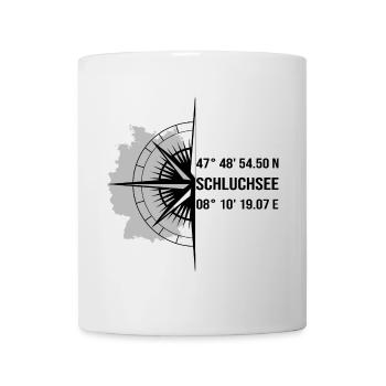 Koordinaten Schluchsee - Tasse - Weiß - Vorne