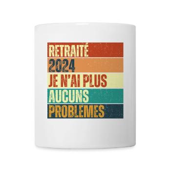 Retraité 2024 humour retraite cadeau pour retraité - Mug blanc - blanc - Devant