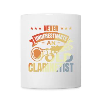 Unterschätze nie alte Klarinettisten - Tasse - Weiß - Vorne