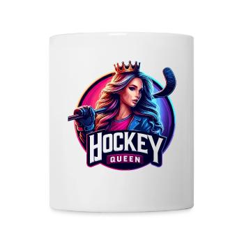 Reine du hockey - Mug blanc - blanc - Devant