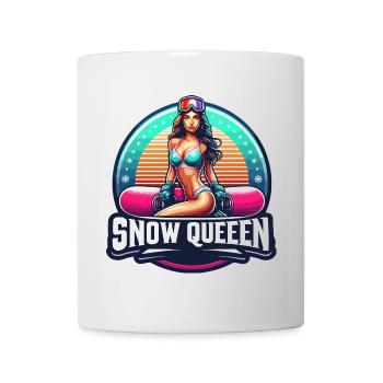 Snow Queen Snowboarding Illustration - Mug - white - Front