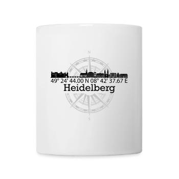 Koordinaten Skyline Heidelberg - Tasse - Weiß - Vorne