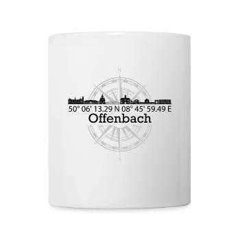 Koordinaten Skyline Offenbach - Tasse - Weiß - Vorne