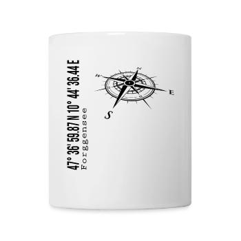Koordinaten Forggensee - Tasse - Weiß - Vorne