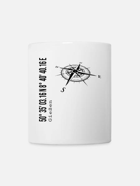 Koordinaten Gießen - Tasse - Weiß