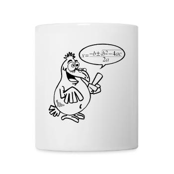 Oiseau intelligent noir - Mug blanc - blanc - Devant
