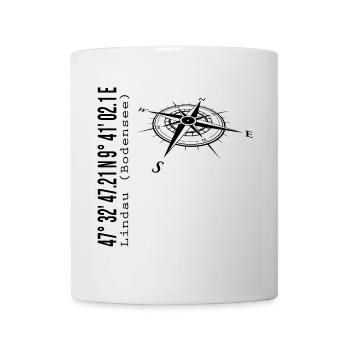 Koordinaten Lindau am Bodensee - Tasse - Weiß - Vorne